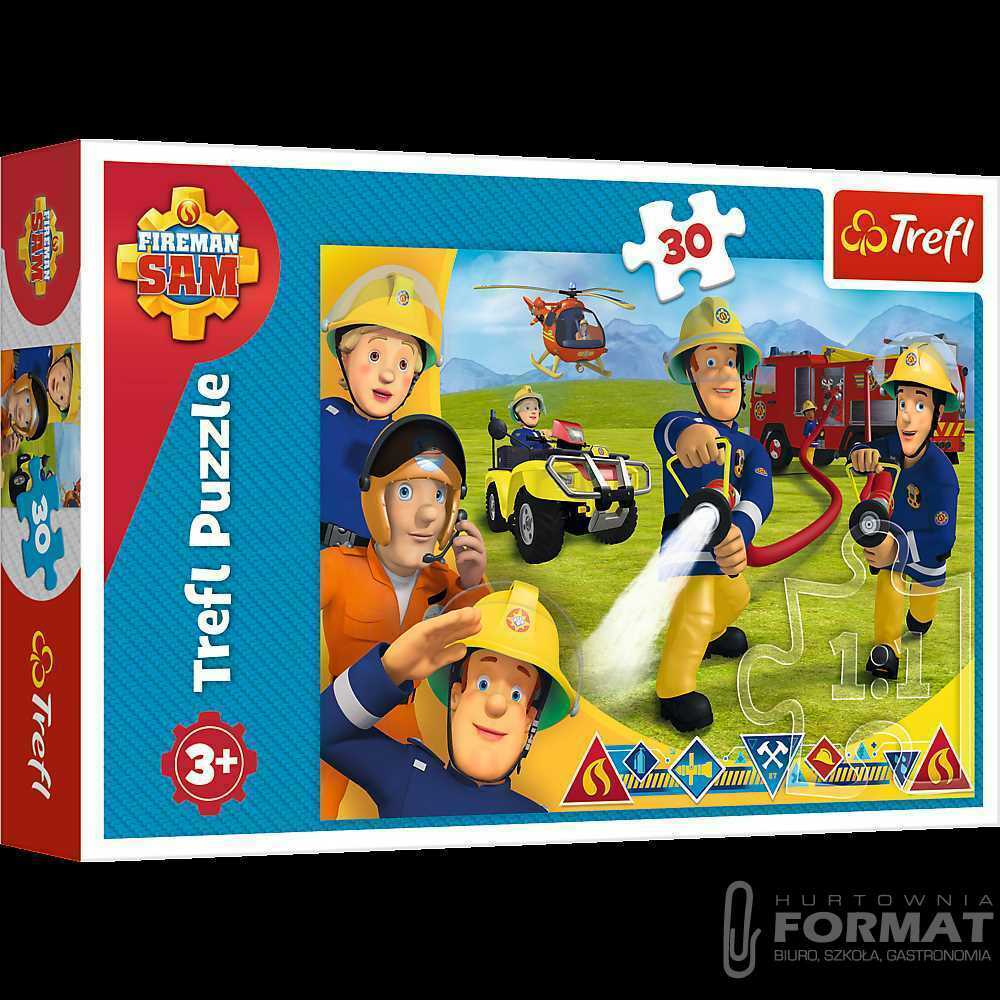 Puzzle 30 Gotowi by pomagać Strażak Sam TREFL 1