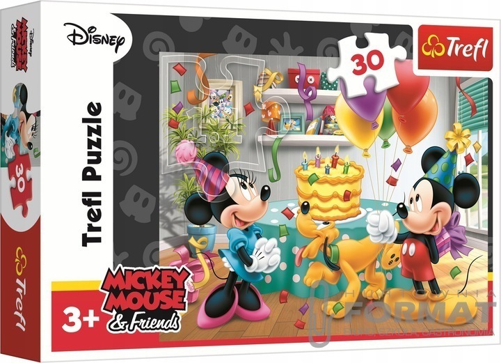 Puzzle 30 Tort Urodzinowy Myszka MINNIE 18211 1