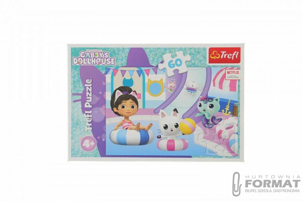 Puzzle 60el Gabby na basenie 17393 Trefl 1