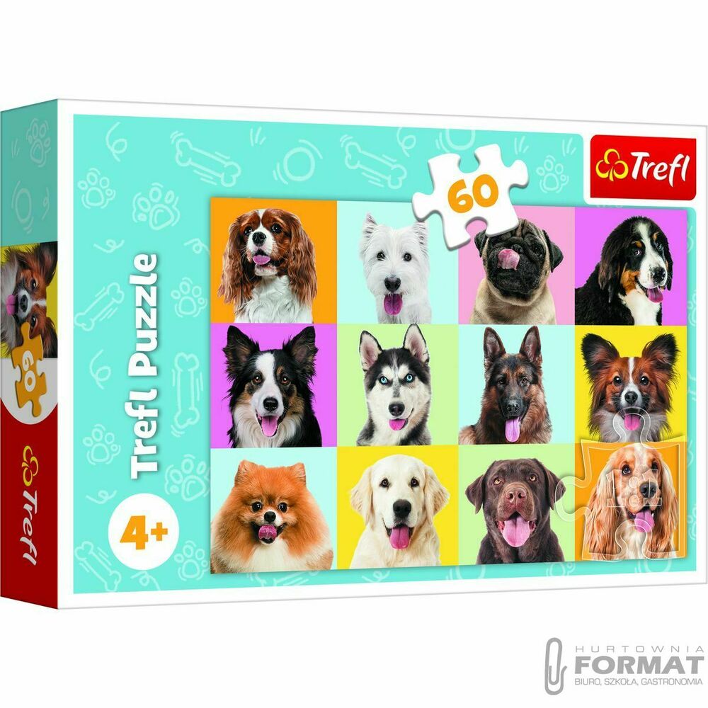 Puzzle 60el Słodkie psiaki Trefl 17374 1
