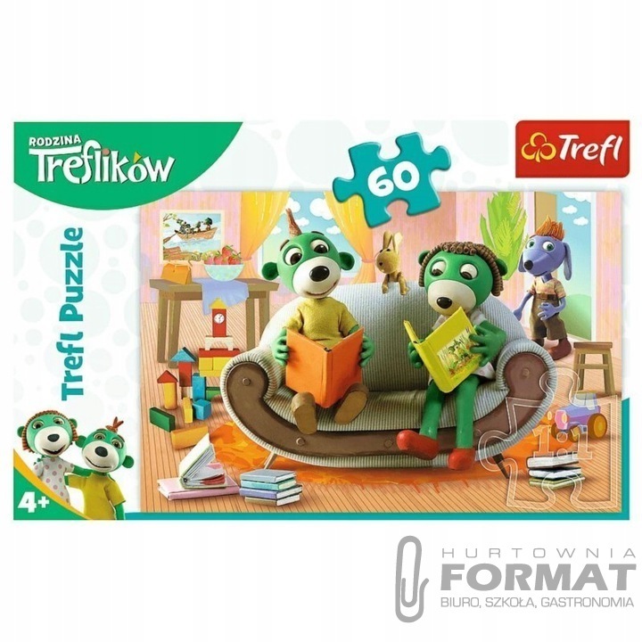 Puzzle 60el Trefliki. Wspólne czytanie książek 173 1
