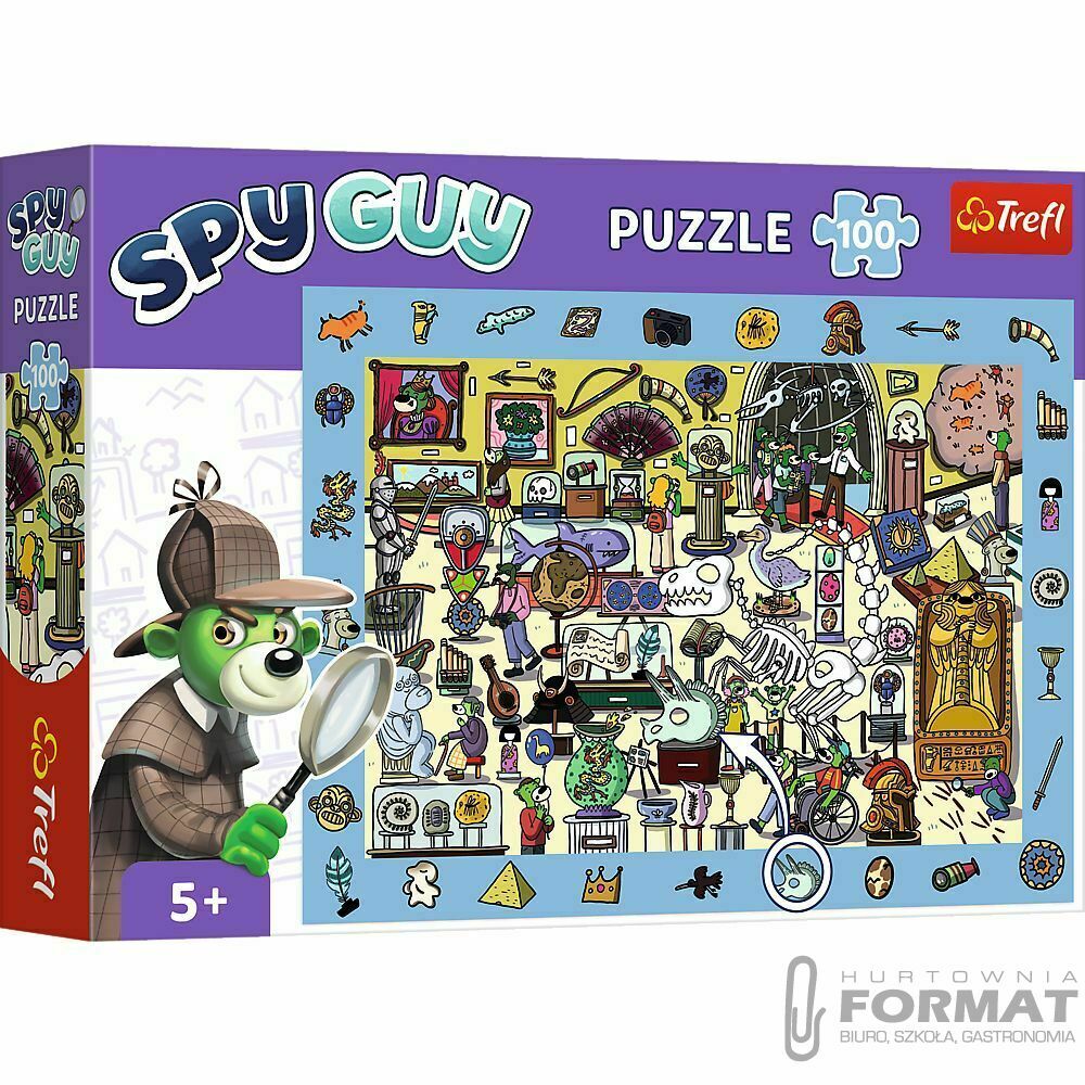 Puzzle Trefl Rodzina Treflików Spy Guy - Muzeum 100 el. (15595) 1
