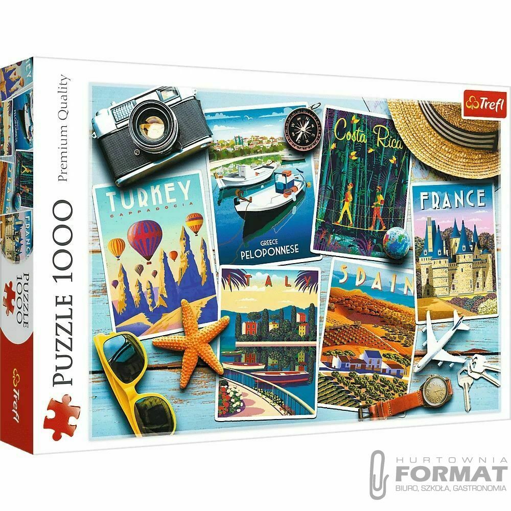 Puzzle Trefl Wakacyjne pocztówki 1000 el. (10714) 1