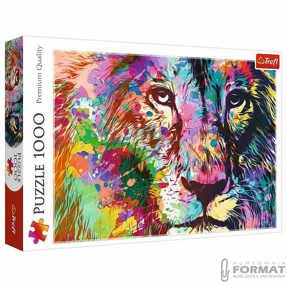 Puzzle 1000el Kolorowy lew 1