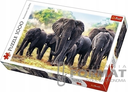 Puzzle 1000el Afrykańskie słonie 10442 Trefl 1