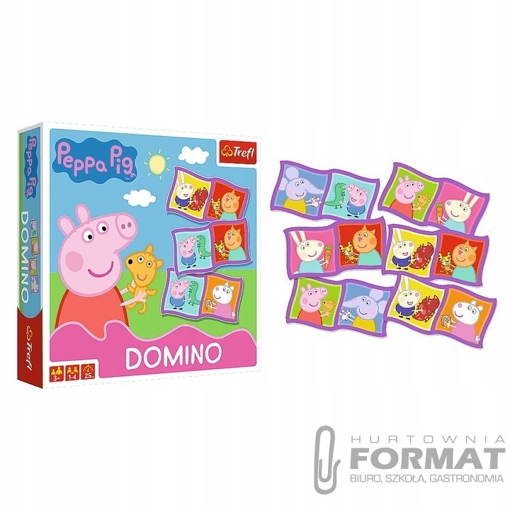 Domino Świnka Peppa gra 02066 Trefl p12 1