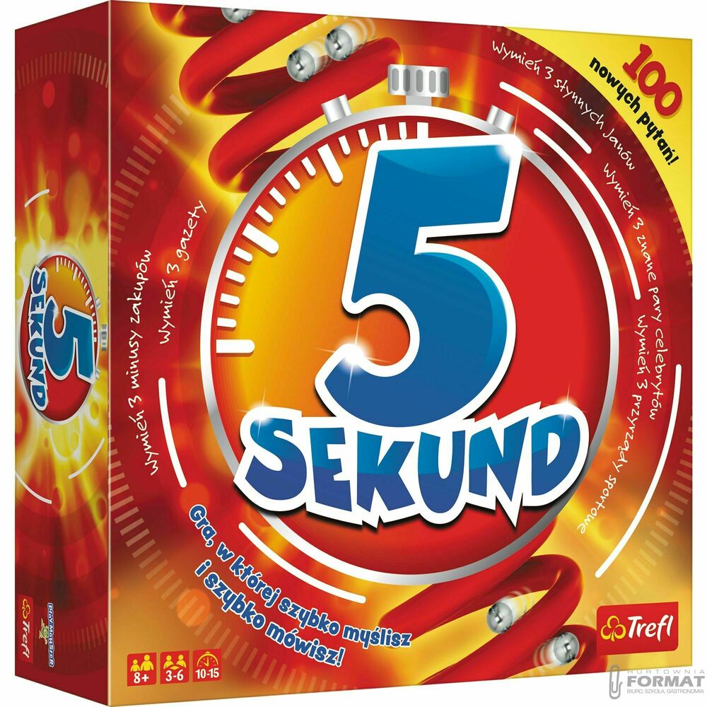 5 Sekund gra planszowa nowa edycja Trefl czerwona 1