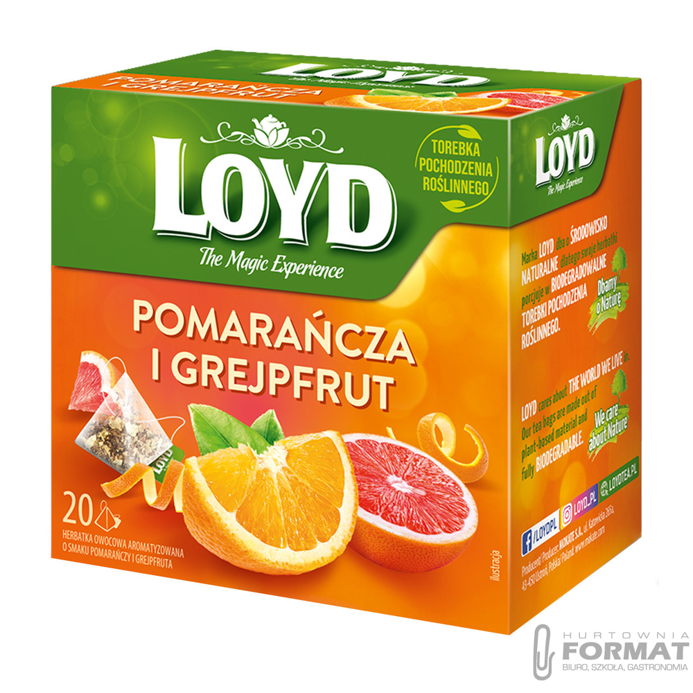 Herbata Loyd owocowa o smaku pomarańczy i grejfruta  1