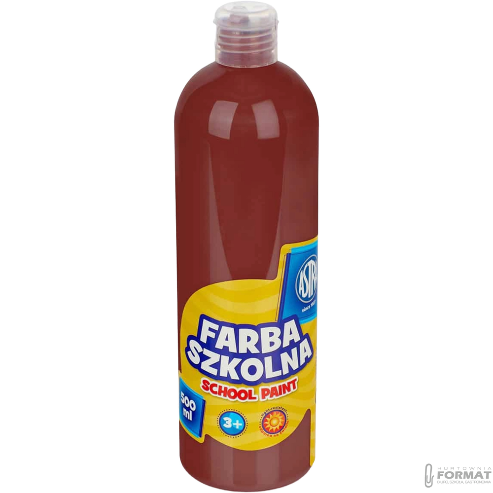 Farba szkolna Astra - brązowa 500 ml 1