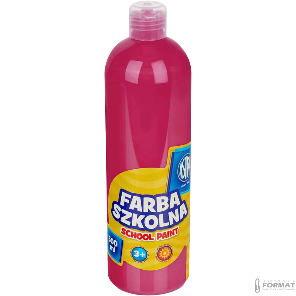 Farba szkolna Astra - różowa 500 ml 1