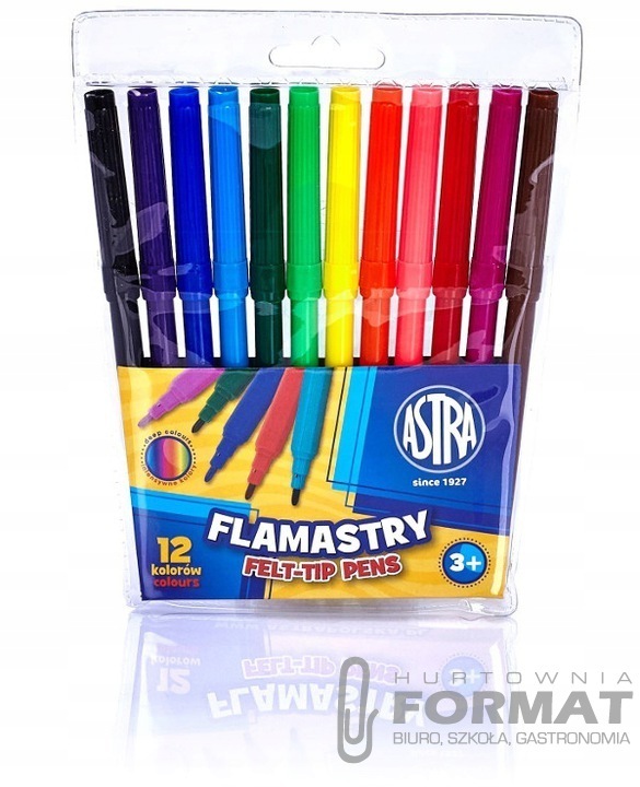 Flamastry ASTRA 12 kolorów 1