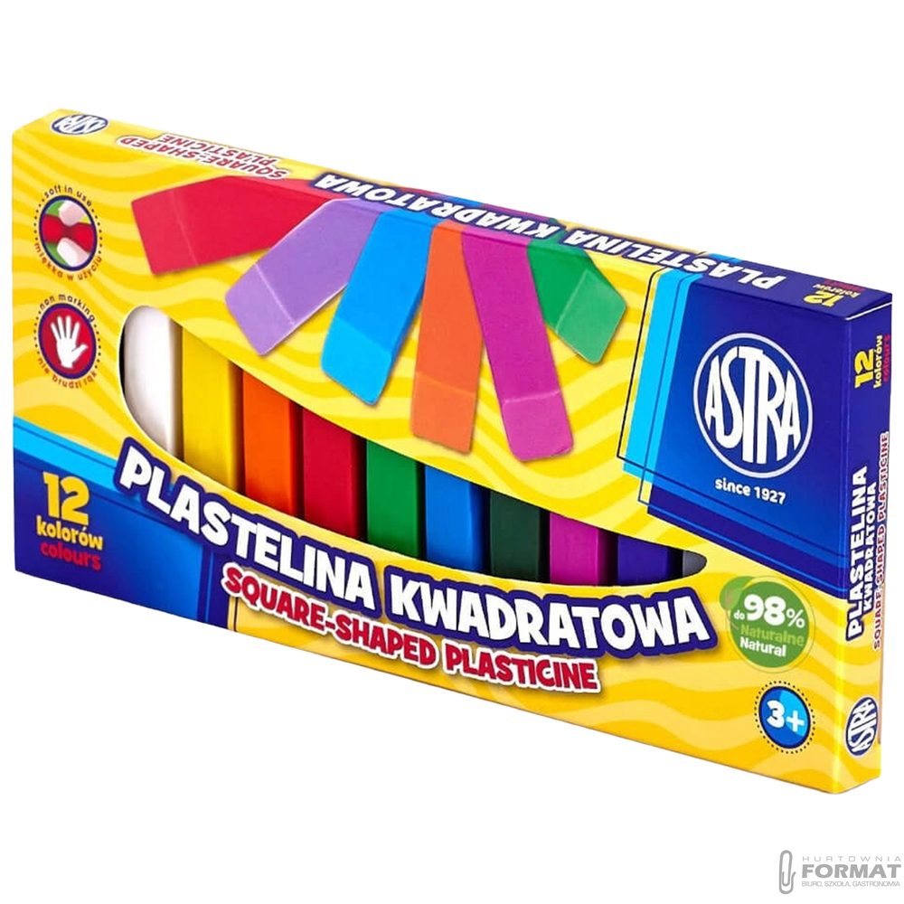 PLASTELINA ASTRA 12 KWADRATOWA 1