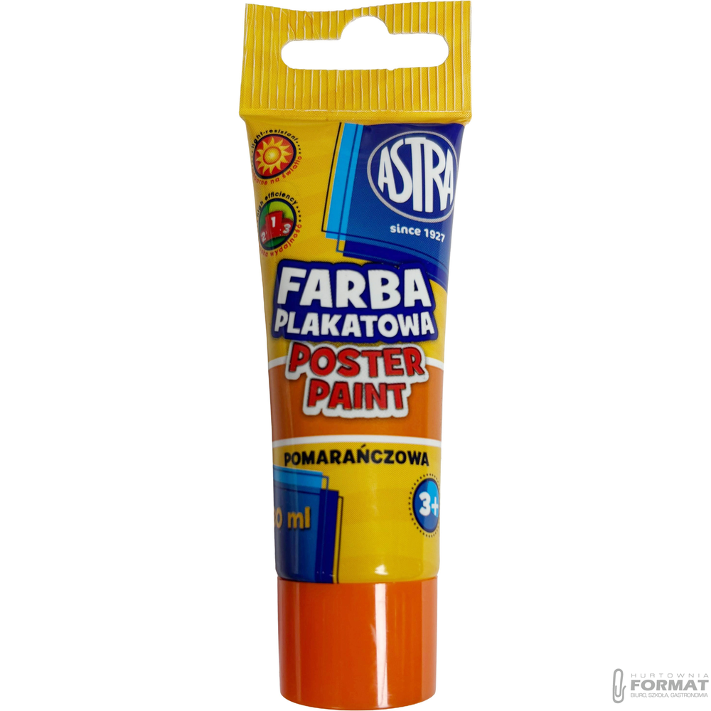 Farba plakatowa Astra, pomarańczowa 30 ml 1