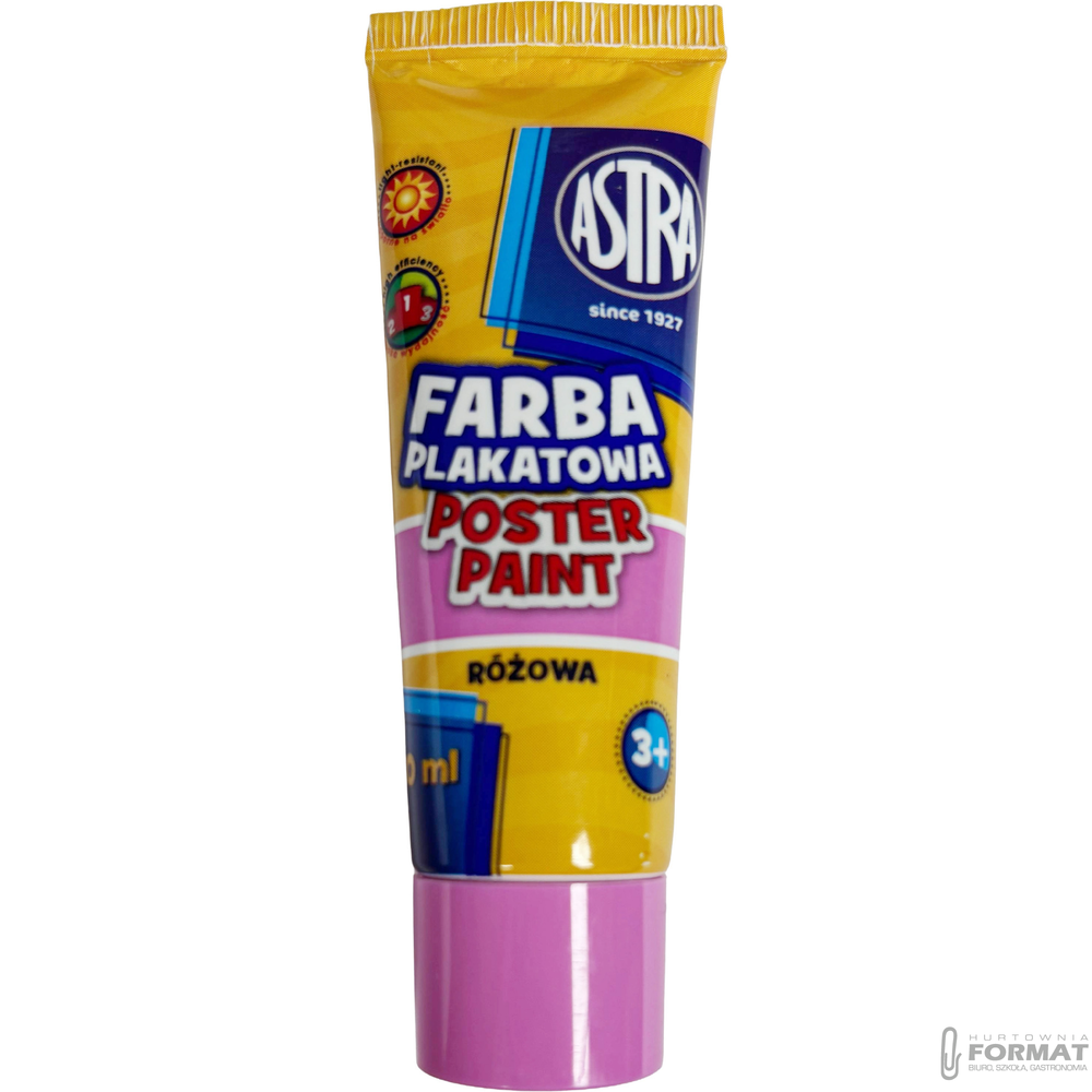 Farba plakatowa Astra, różowa 30 ml 1