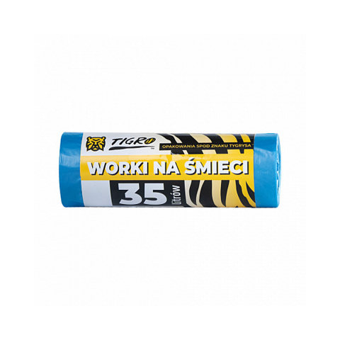 WORKI NA ŚMIECI 35L MOCNE niebieski 15 SZTUK LDPE 1