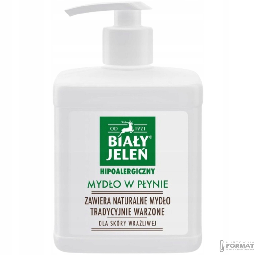 MYDŁO W PŁYNIE BIAŁY JELEŃ 0,5L DOZOWNIK 1