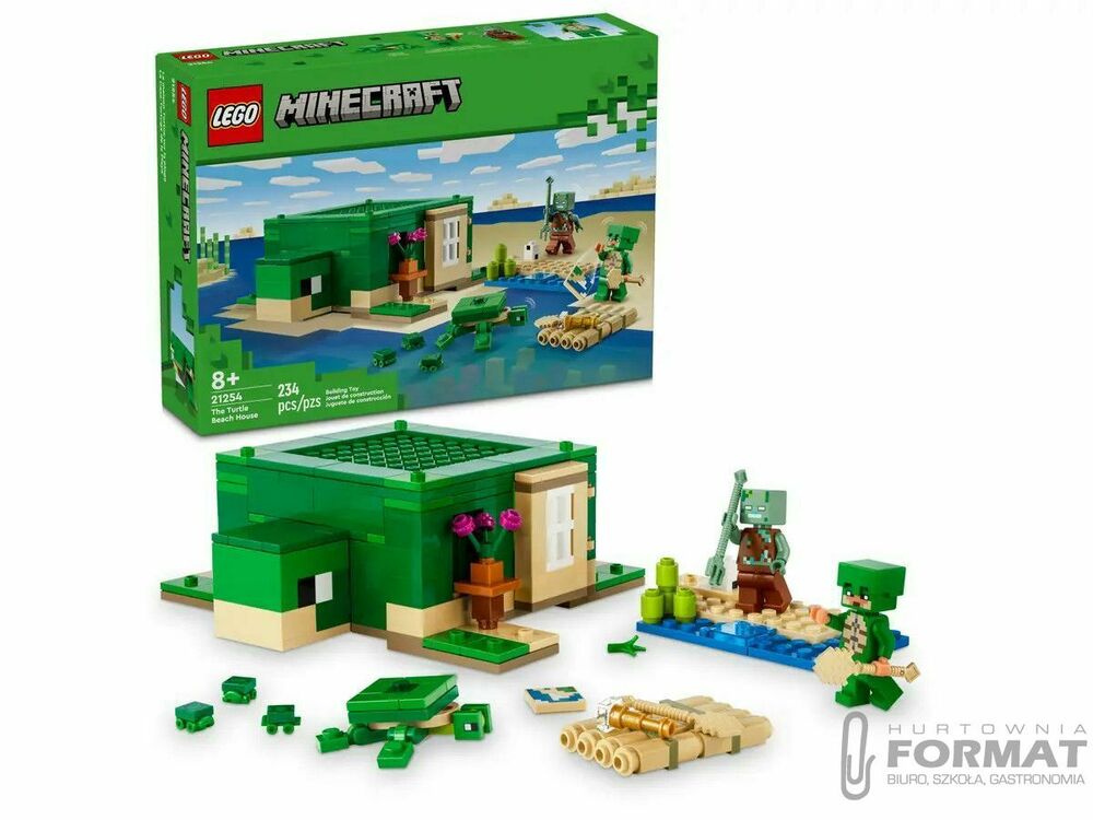 Klocki konstrukcyjne Lego Minecraft Domek na plaży żółwi (21254) 1