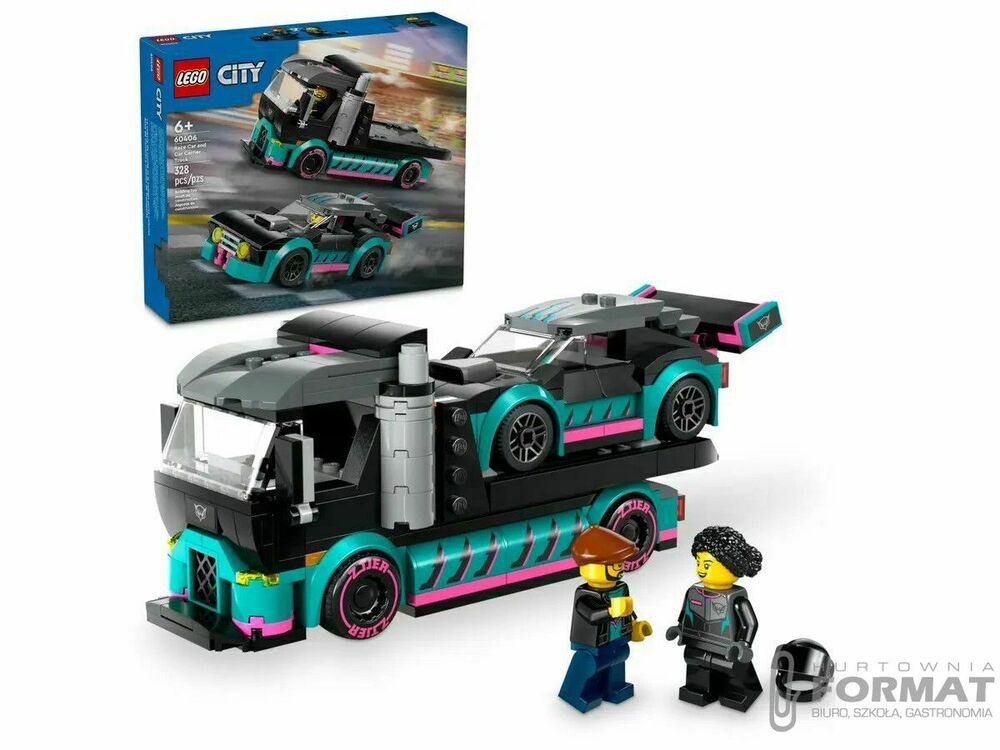 LEGO 60406 CITY Samochód wyścigowy i laweta p4 1