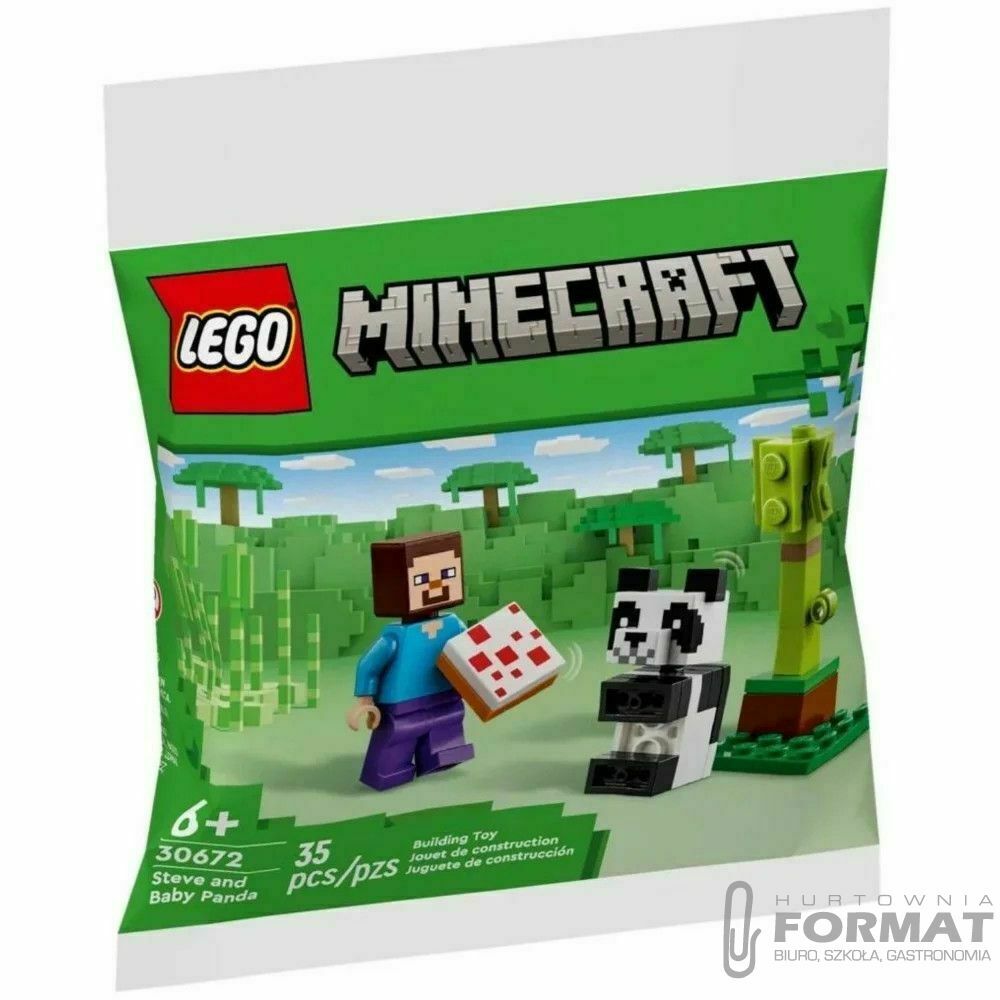 Klocki konstrukcyjne Lego Minecraft Steve i mała panda (30672) 1