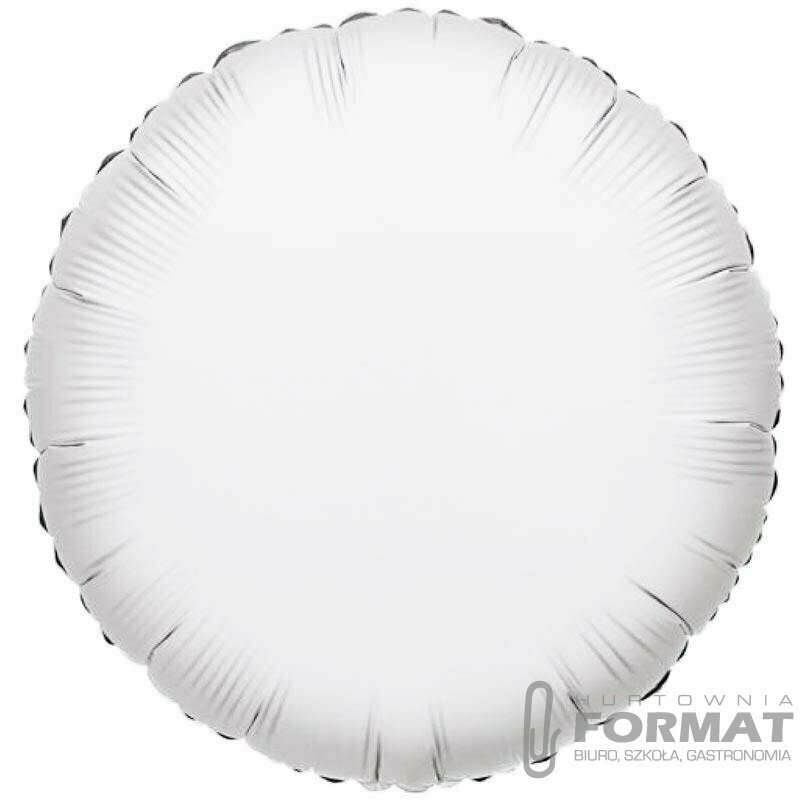 Balon foliowy Okrągły Biały 18"/46 cm 1