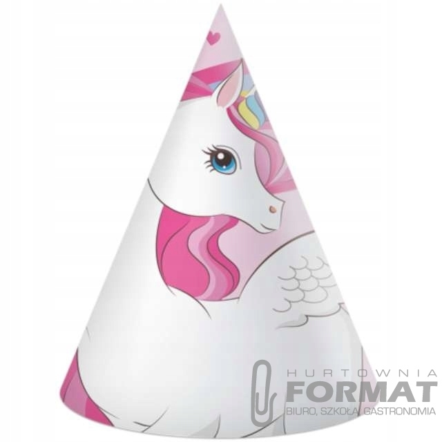 CZAPECZKI papierowe JEDNOROŻEC unicorn TĘCZA 1
