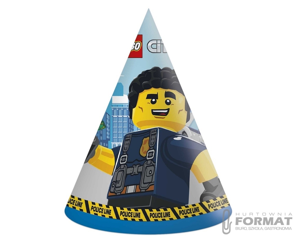 Czapeczki papierowe Lego City 6 szt. 1