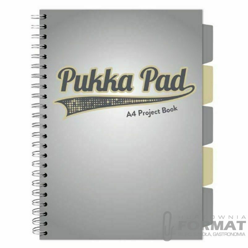 KOŁOZESZYT A4/100# PUKKA GREY DESING SZARY 80g 1
