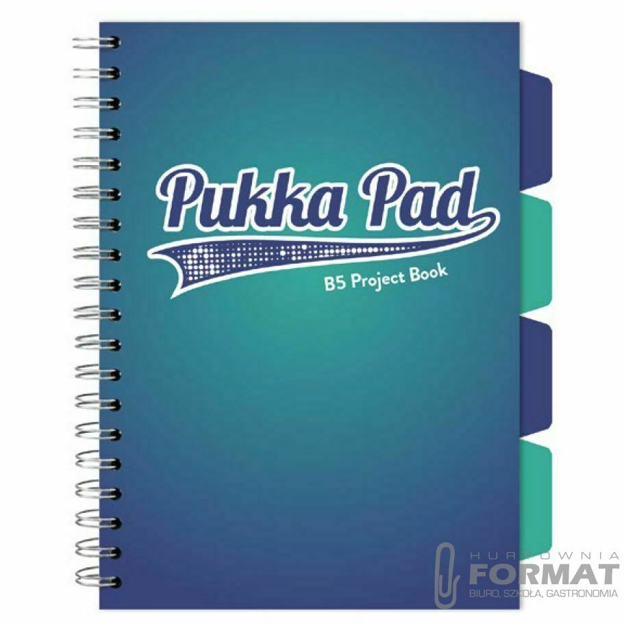 Kołozeszyt Pukka Pad B5 Project Book Blue kratka 1