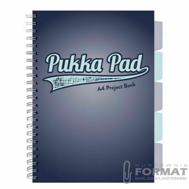Kołozeszyt A4/100k. kratka Project Book Navy Pukka 1