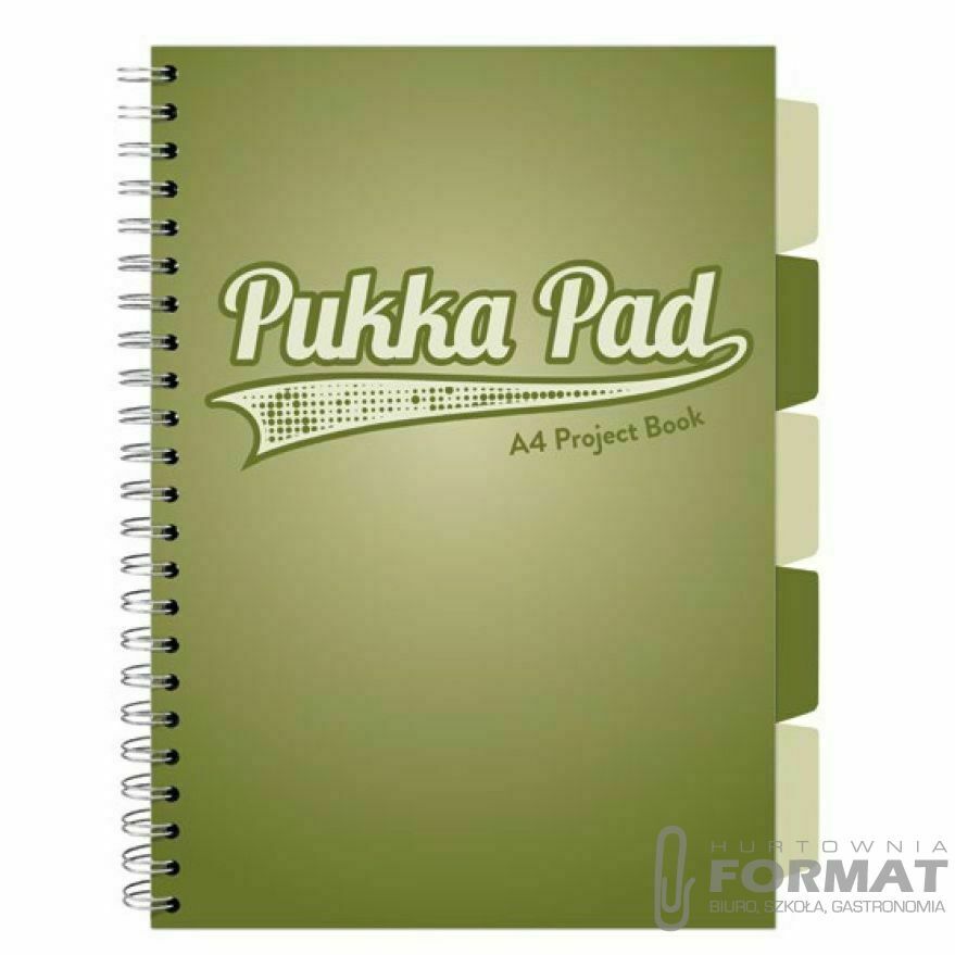 Kołozeszyt A4/100k. kr Project Book Olive Green 80 1