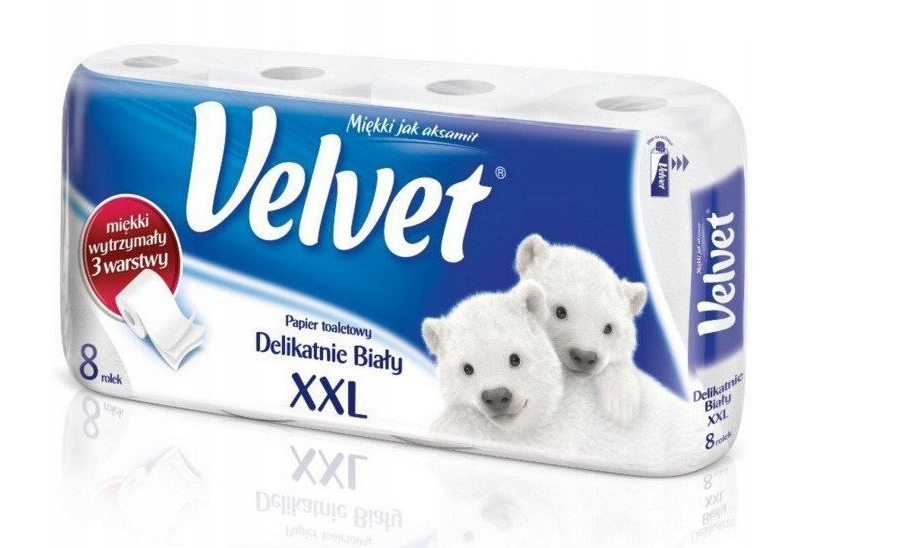 PAPIER TOALETOWY VELVET BIAŁY 3W 1