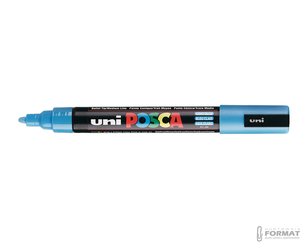 Marker plakatowy UNI POSCA PC-5M jasno niebieski 1