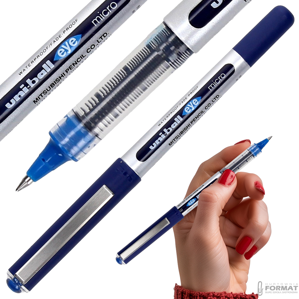 PIÓRO KULKOWE UNI-BALL EYE UB-150 NIEBIESKI WODOODPRORNY TUSZ PIGMENTOWY 1
