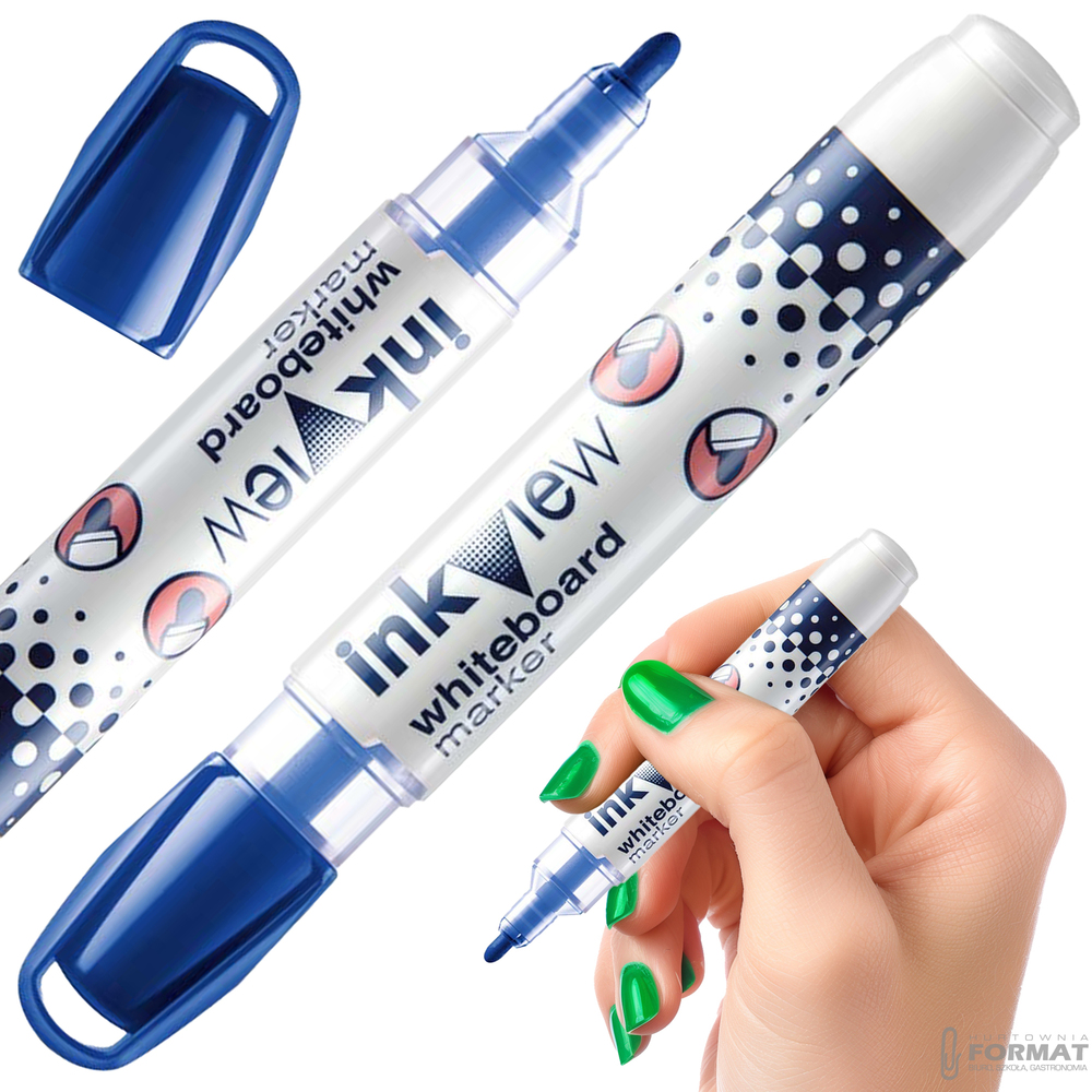 MARKER SUCHOŚCIERALNY DO BIAŁYCH TABLIC WHITEBOARD UNI PWB-202 NIEBIESKI 1