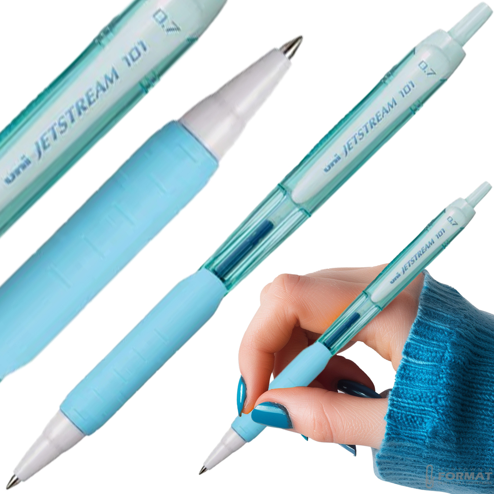 DŁUGOPIS UNI JETSTREAM SXN-101 JASNO NIEBIESKI/SKY BLUE NIEBIESKI WKŁAD 1