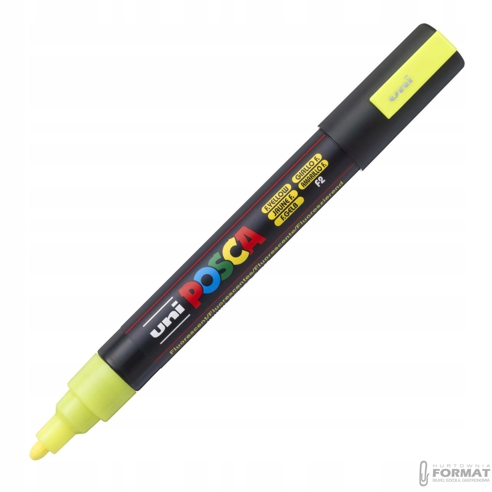 Marker plakatowy UNI POSCA PC-5M żółty fluo 1