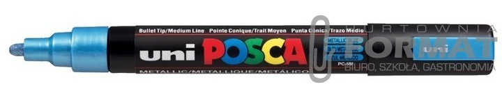 Marker plakatowy UNI POSCA PC-5M niebieski metalic 1