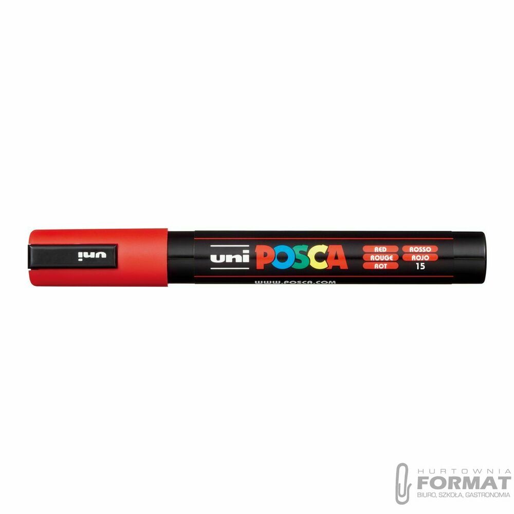 Marker plakatowy UNI POSCA PC-5M ciemoczerwony 1