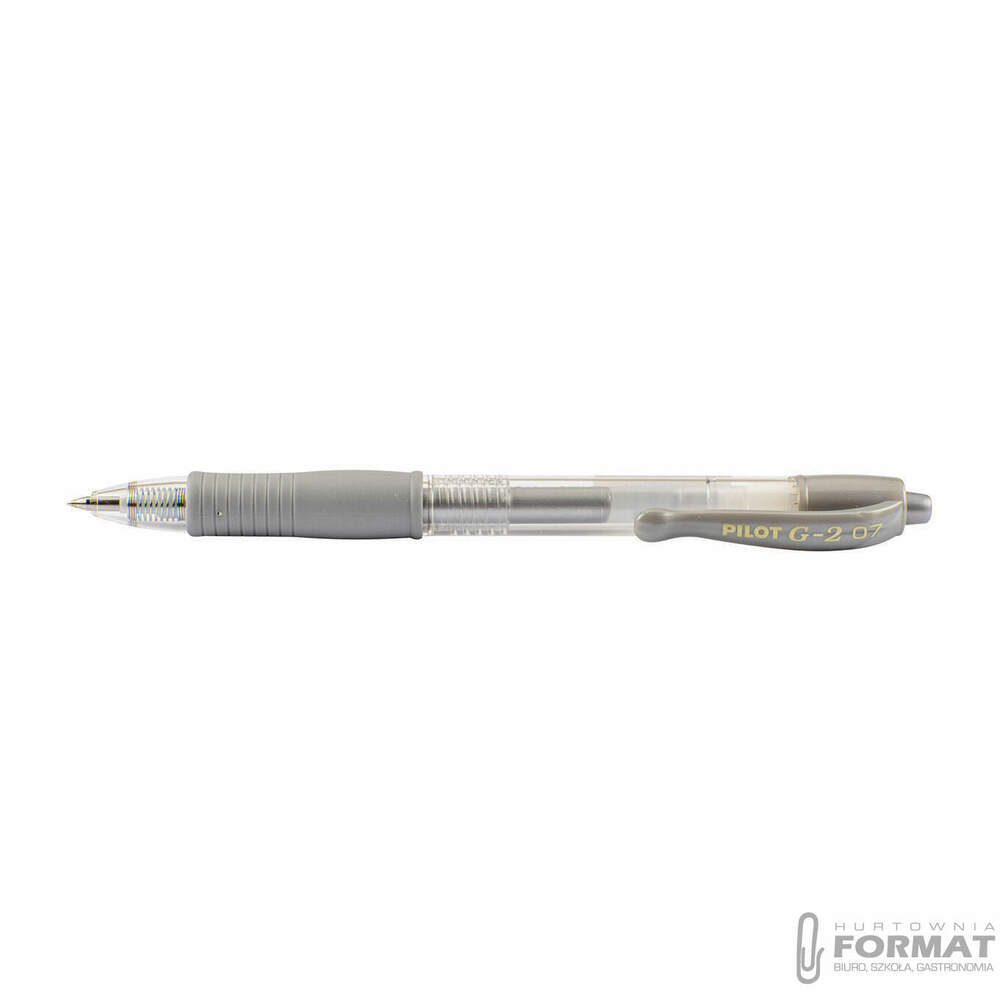 PILOT DŁUGOPIS G2 METALLIC M SREBRNY 1