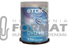 PŁYTA TDK DVD+R 4,7GB X16 100CAKE 1