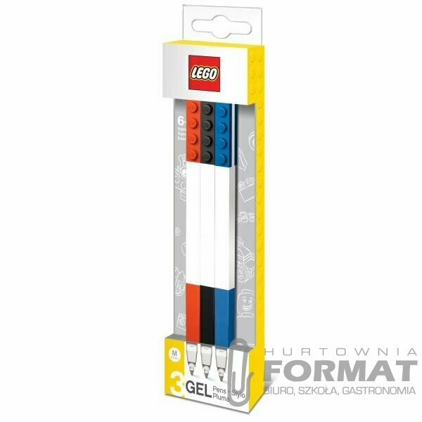 DŁUGOPISY ŻELOWE 3 SZT LEGO 1