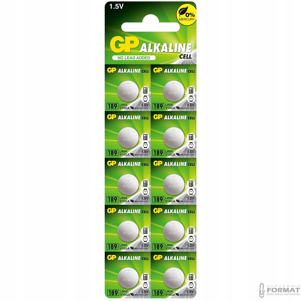BATERIA GP 189 ZEGAR. 1,5V AG10 LR54 1