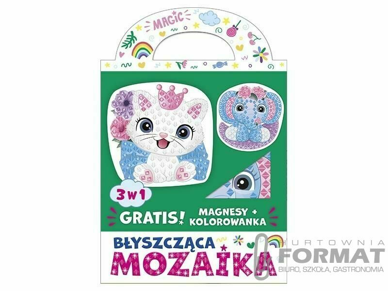 BŁYSZCZĄCA MOZAIKA 3w1 - KOTEK I SŁONIK + gratis k 1