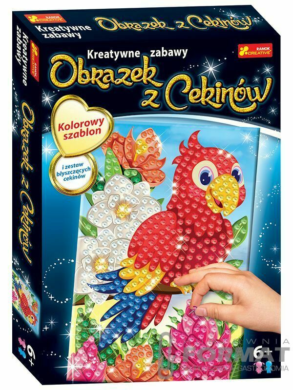 Zestaw kreatywny dla dzieci Ranok Creative Cekinowe obrazki papuga (9503007000) 1