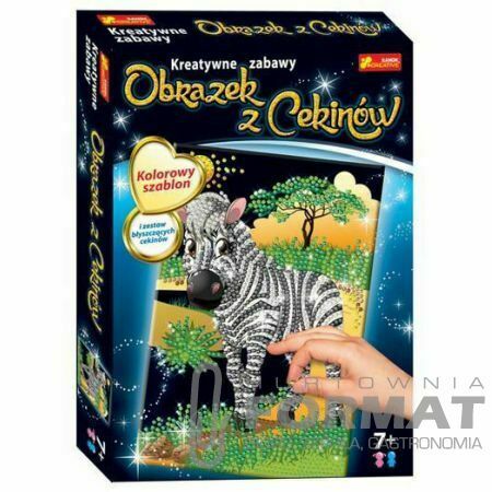 OBRAZEK Z CEKINÓW ZEBRA 1