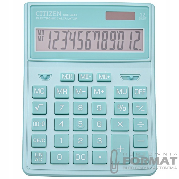 Kalkulator CITIZEN SDC-444X-GN - Turkusowy 1