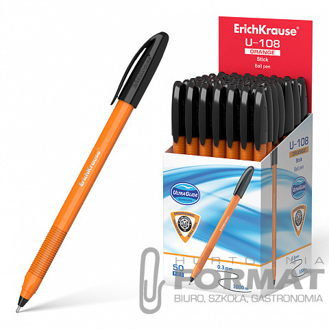 Długopis ErichKrause® U-108 Orange Stick czarny 1