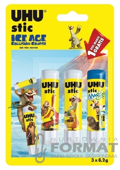 KLEJ UHU SZTYFT 3 sztuki 8,2G 1