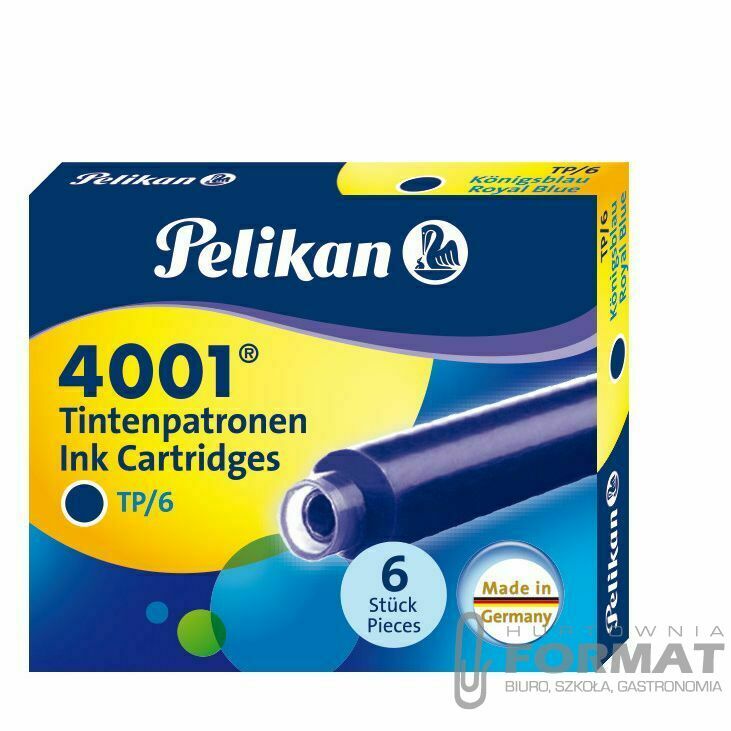 Naboje krótkie Pelikan TP/6 niebieskie 301176 niebieski (100401545) 1