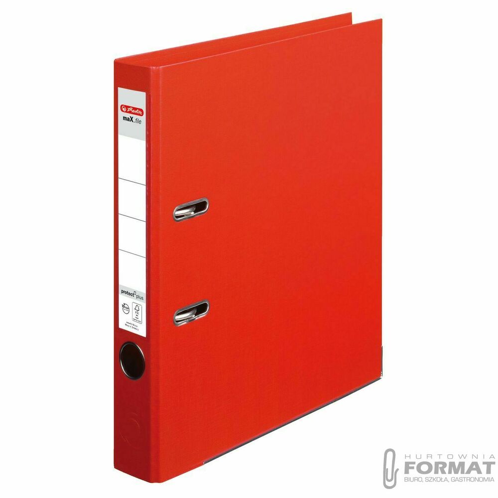 Segregator dźwigniowy Herlitz Q. file Standard 0011167491 A4 50mm czerwony (300003090) 1